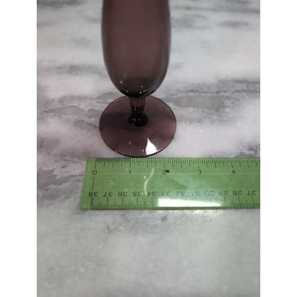 Amethyst Purple Glass Vase, Pedestal Base, 7.75", Vintage Bud Vase, Home Decor - Picture 10 of 10